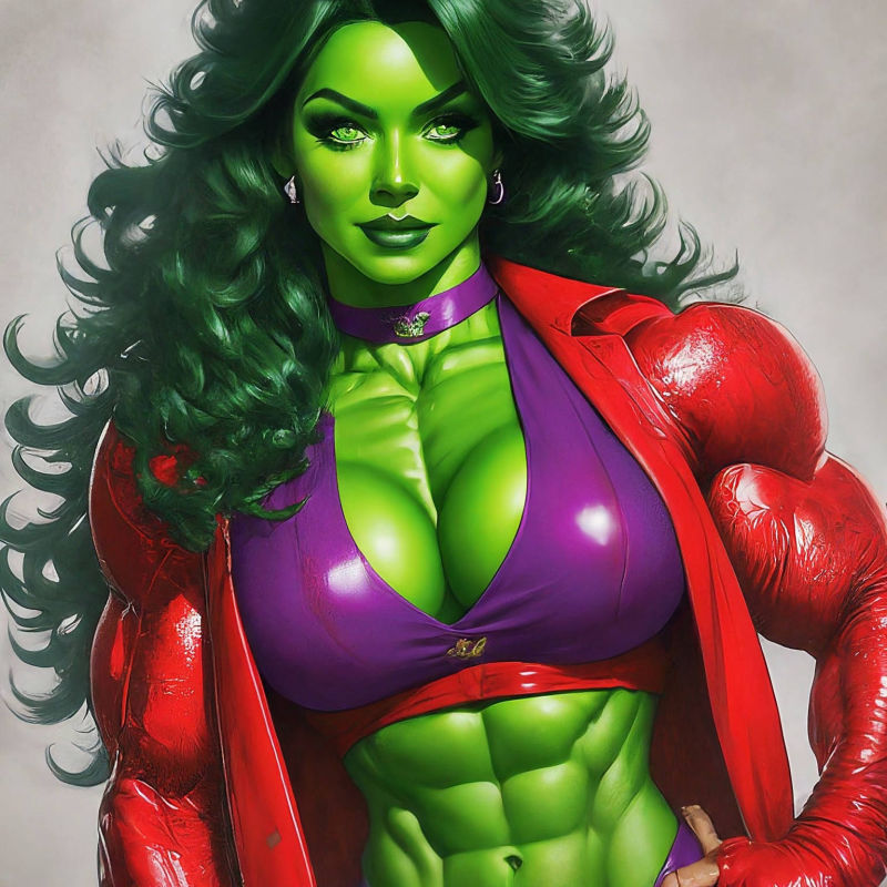 She-Hulk, A.I. Art by Mister Squeezable